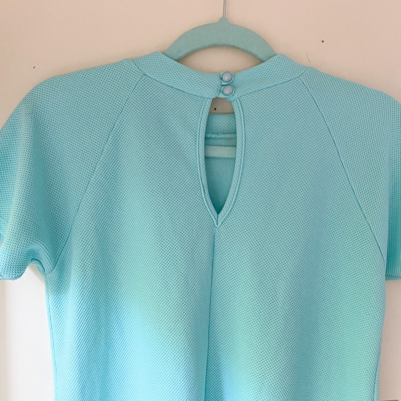 Aqua Blue Shift Dress - Picture 2 of 4